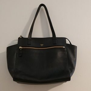 EUC Fossil Leather Tote Bag